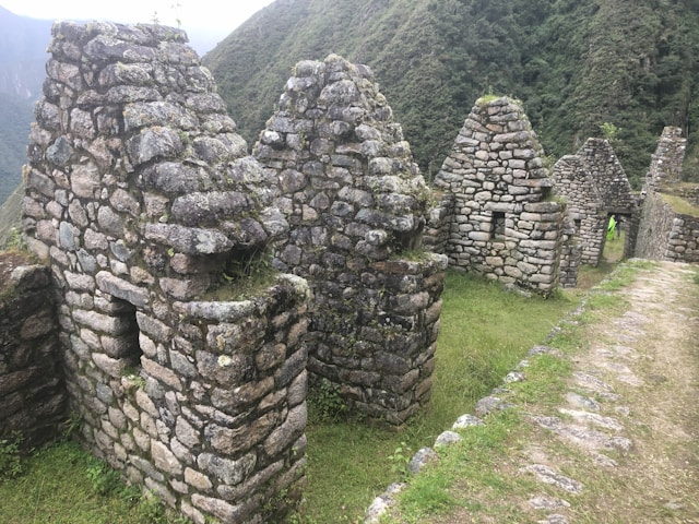 stone walls shaped like houses