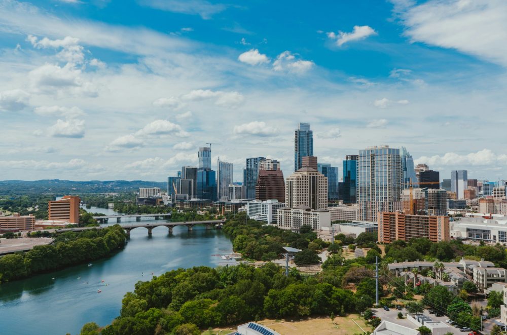 Downtown Austin with river views