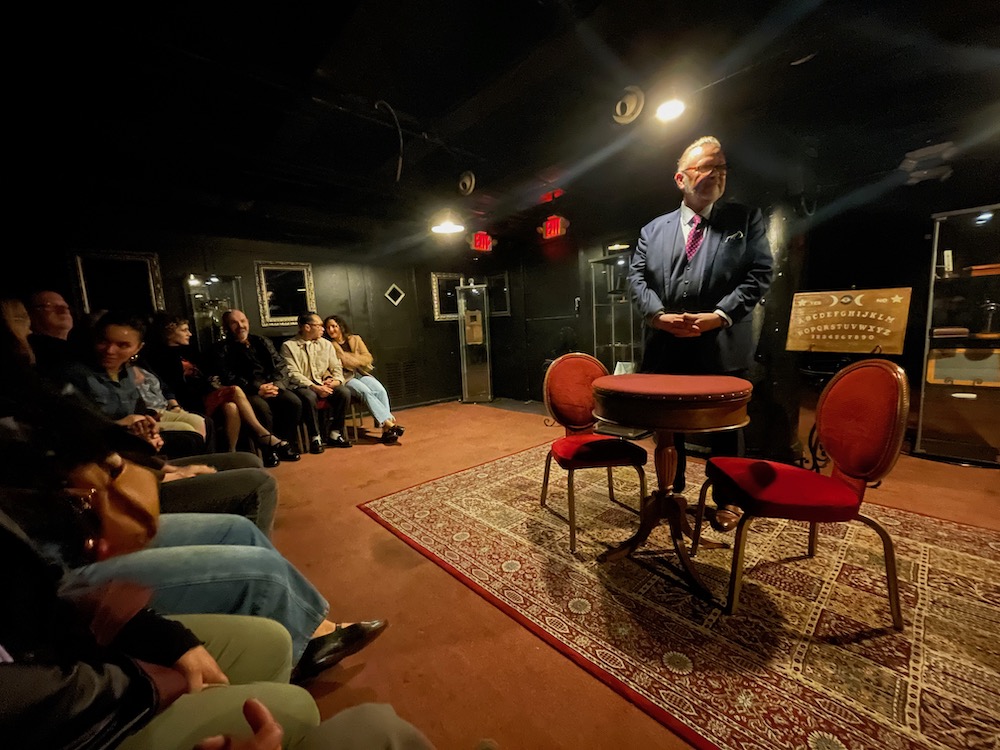 seance room at haunted queen mary