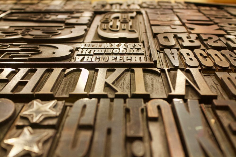 hatch show print close up of letter press