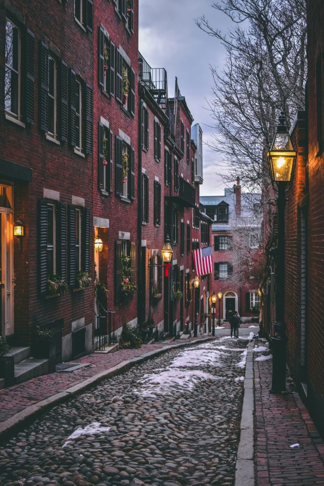 Cobblestone street in Boston.