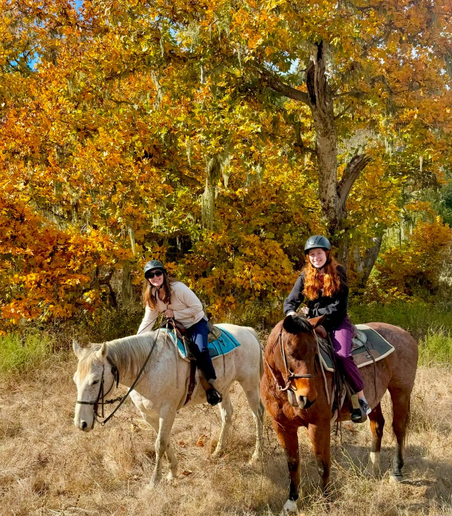 Mother Daughter horse back riding adventure at Alisal Ranch.