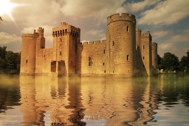 castle in water