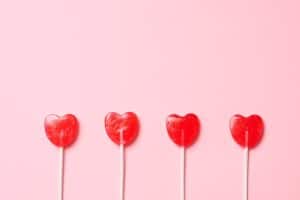 heart shaped lollipops