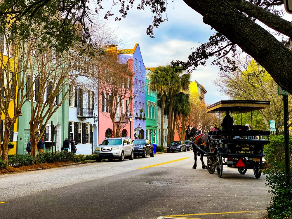 Rainbow Row in Charleston, SC