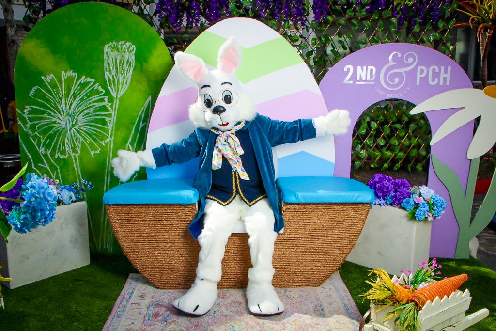 person in bunny costume