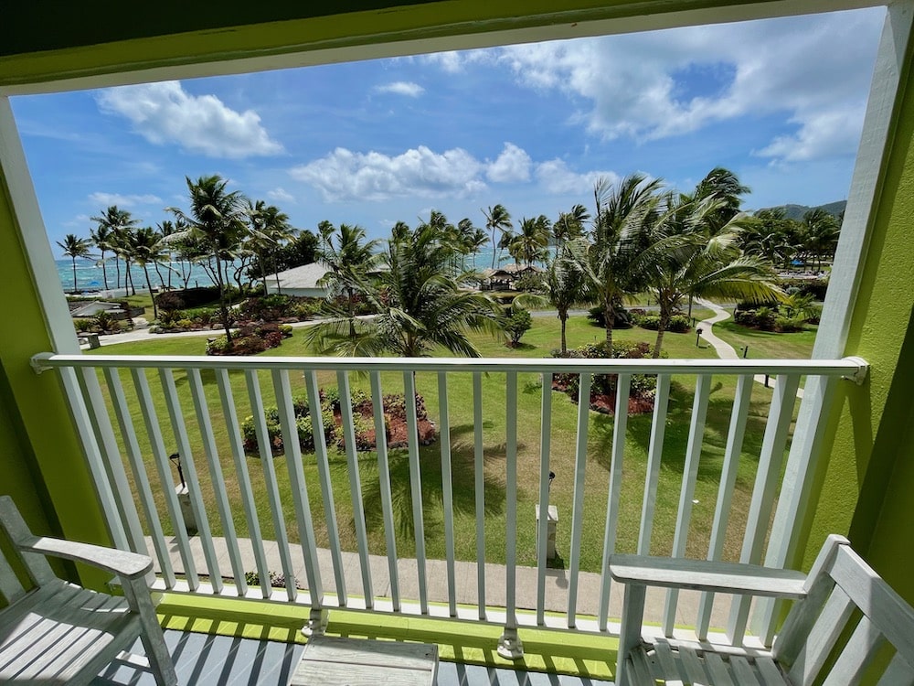 resort and ocean view from balcony