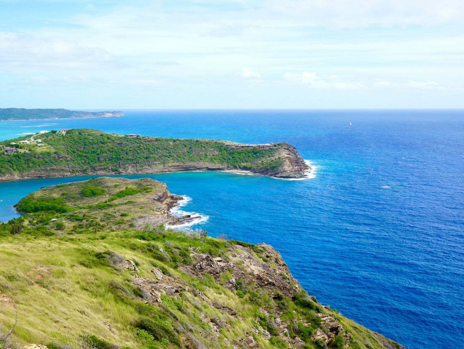 Bay tucked into Antigua's coast by Fort Barrington. Best beaches in Antigua.