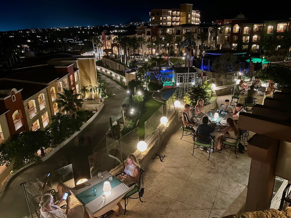 aerial night view of Hacienda Encantada