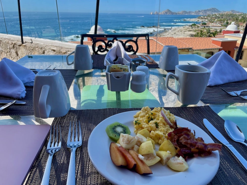 breakfast over an ocean view