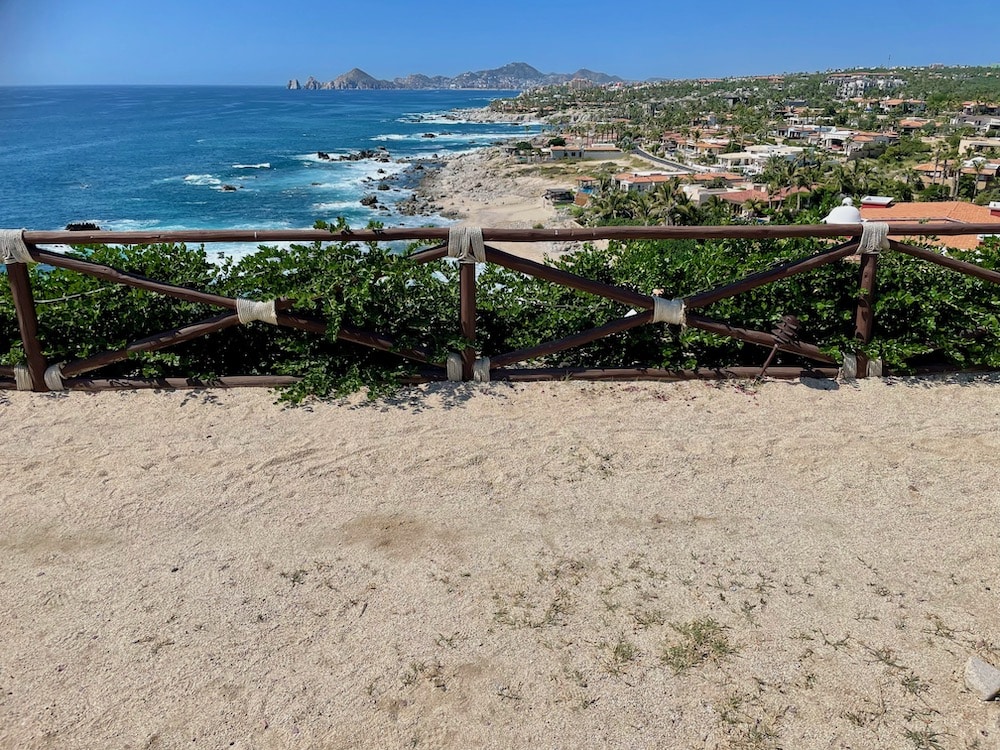 vista of ocean over hotel