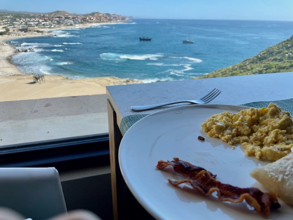 breakfast over an ocean view