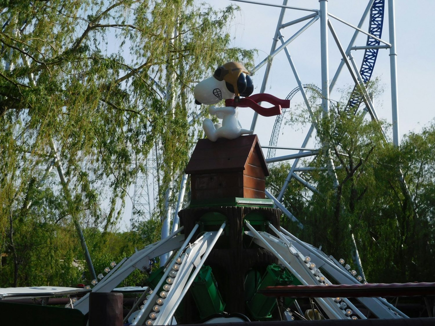 Snoopy on top of a ride at Cedar Point. Best Rides.