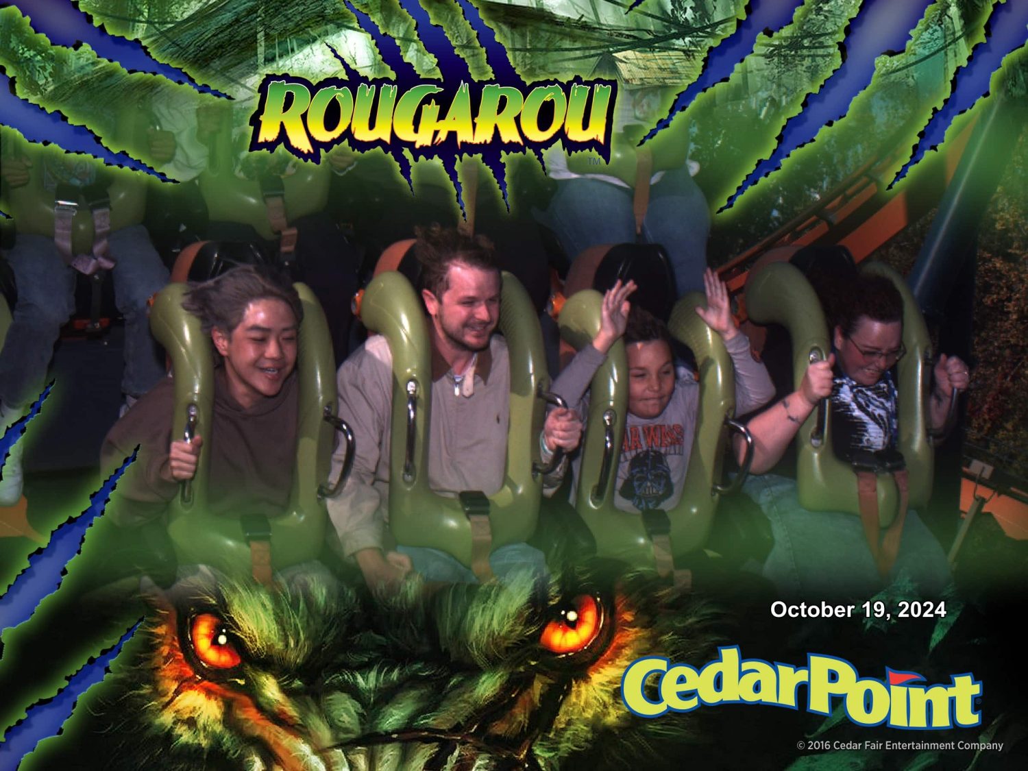 Photo from ride camera on the Rougarou at Cedar Point. Cedar Point best rides. 