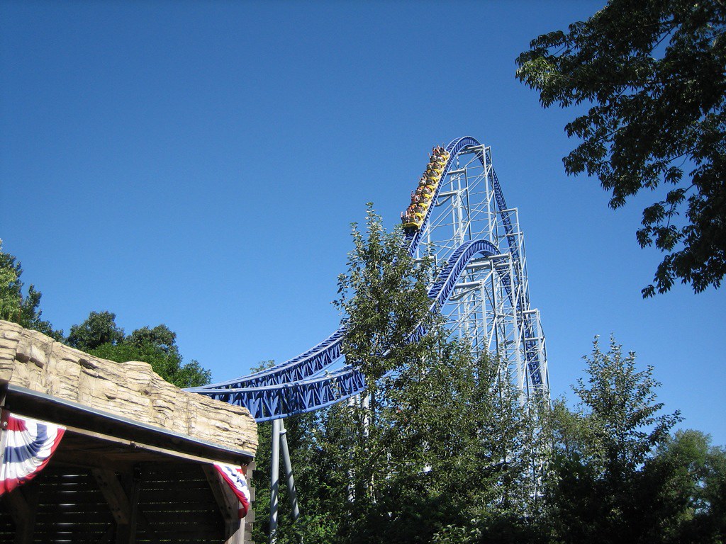 Photo of the Millenium Force coaster. Cedar Point best rides. 