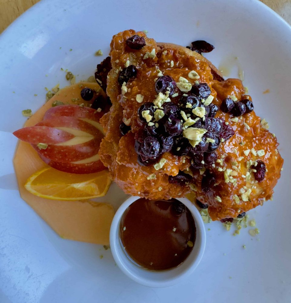 The Chicken and French Toast Brunch at Heartwood Kitchen, Ucluelet. 