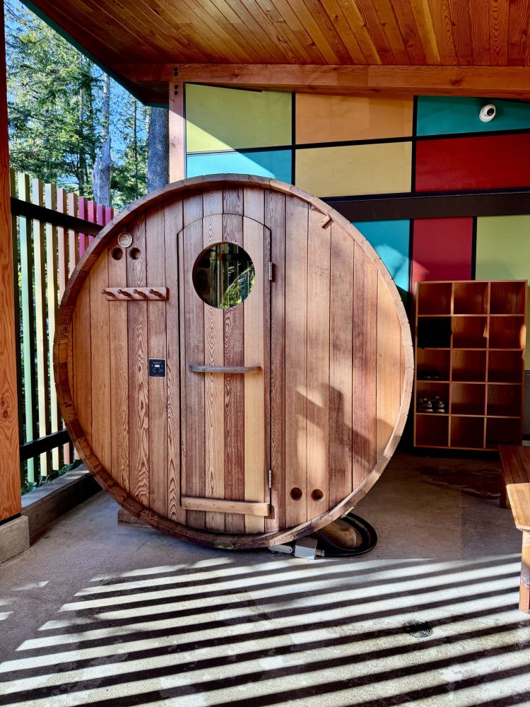 The sauna at The Hotel Zed