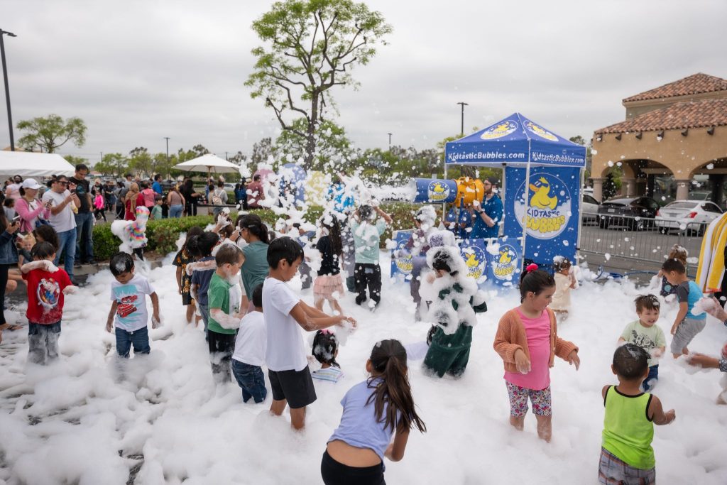 kids with bubbles everywhere