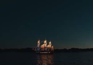 ship at night