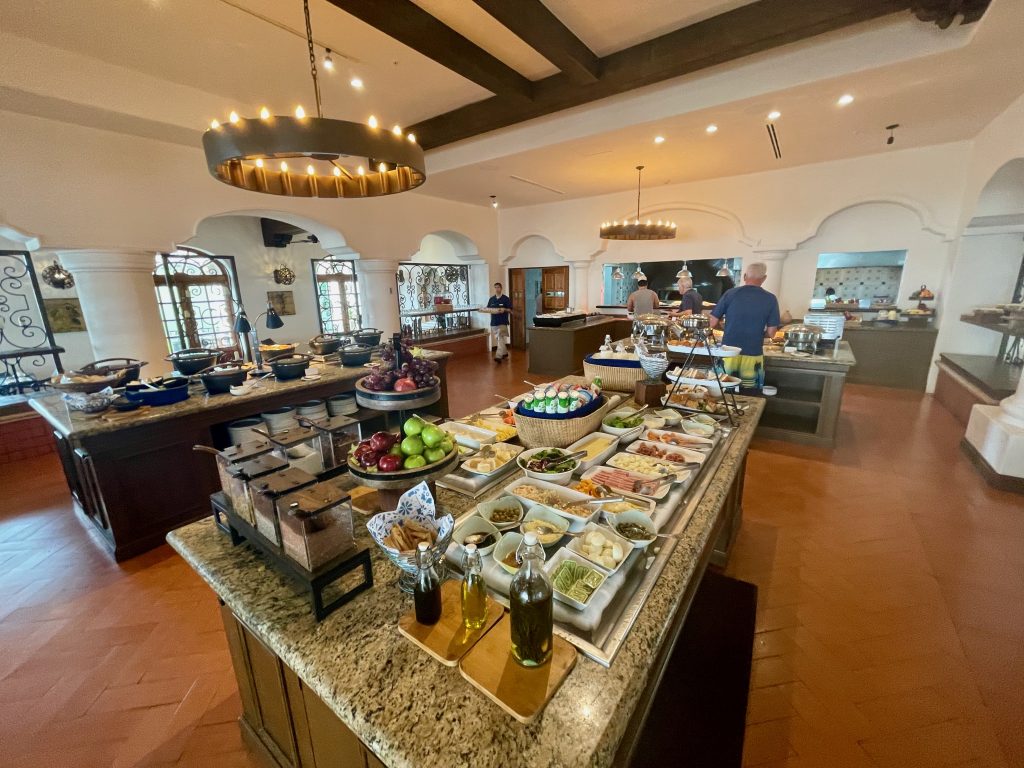 generous breakfast buffet at Hacienda del Mar