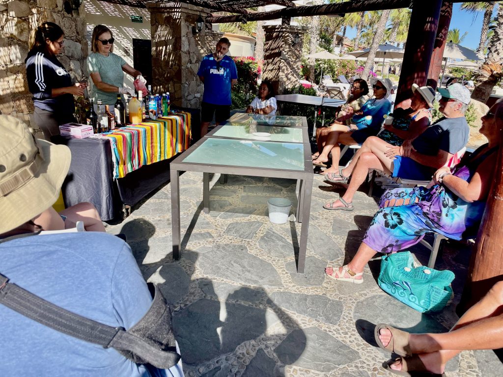 people watching mixology demo