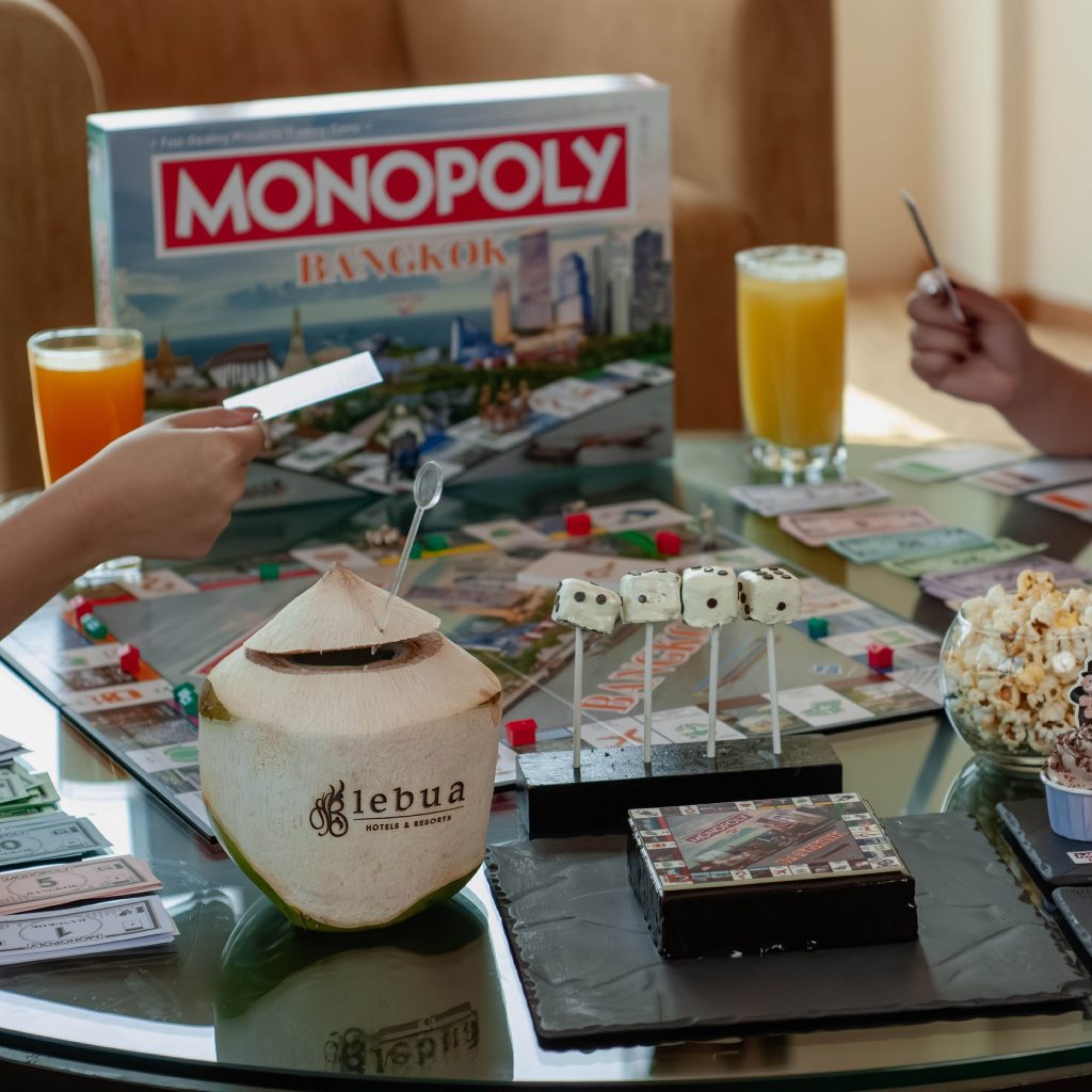 monopoly game set out