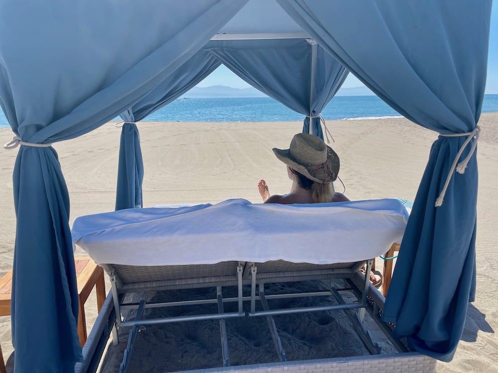 woman (me) staring at the ocean