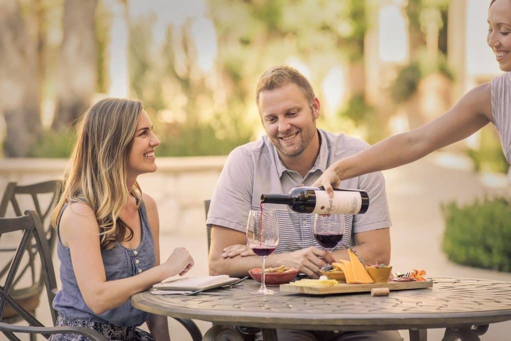couple drinking wine
