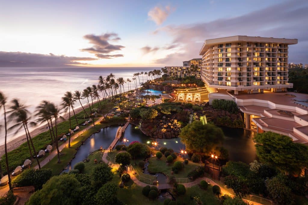 aerial of Hyatt Regency Maui resort
