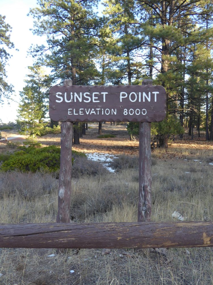 Sign at Sunset Point. Top things to do in Bryce Canyon National Park.