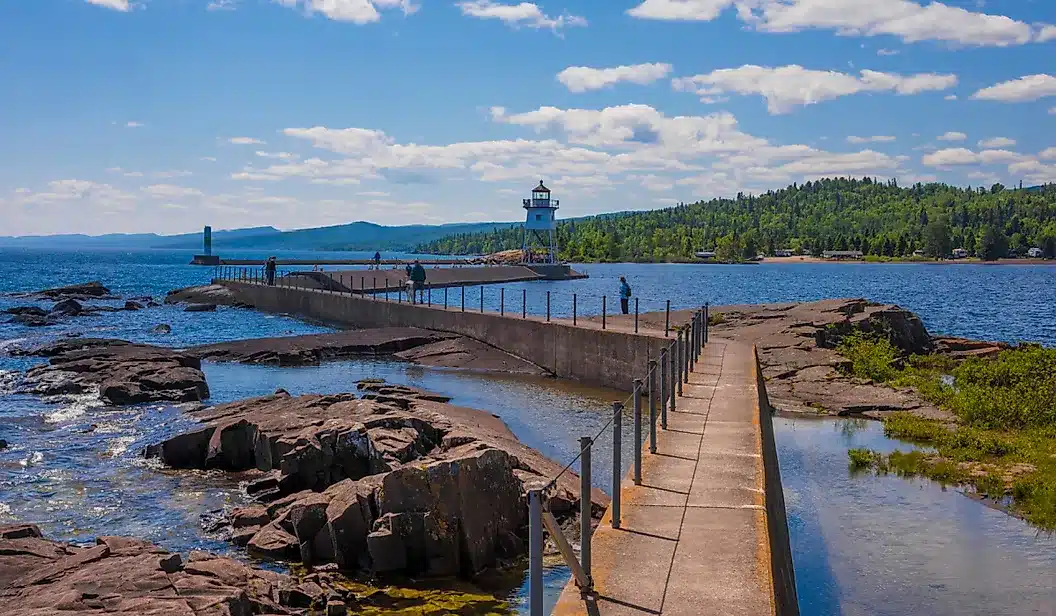 Grand Marais and Sawtooth Mountains on Lake Superior. Grand Marais with Kids. 