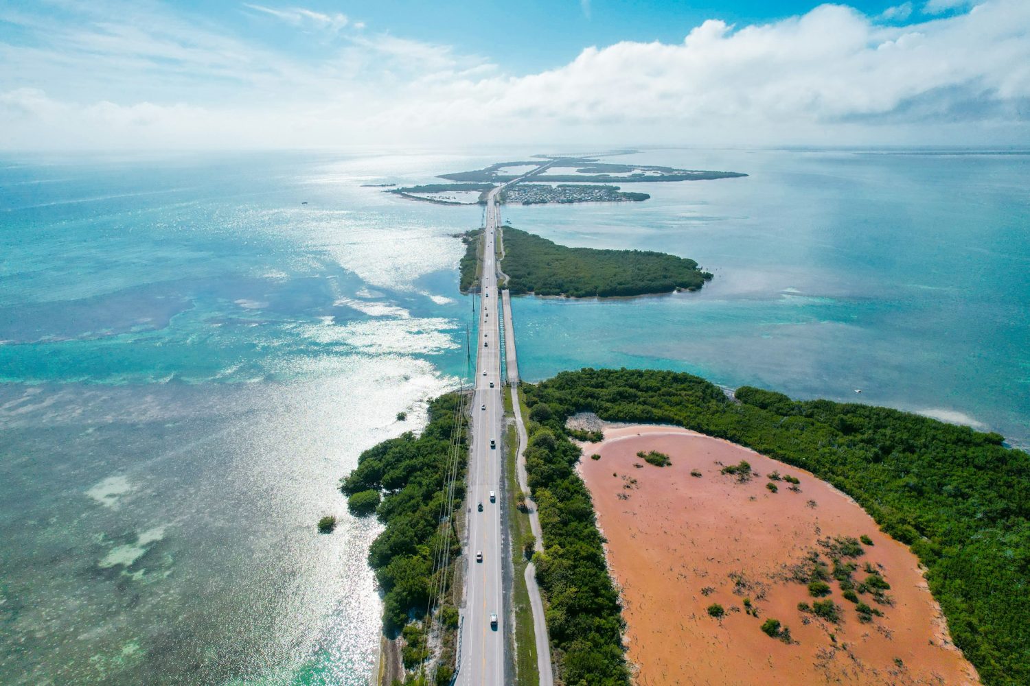 Seven-Mile bridge through the Florida Keys. Best all-inclusive kid-friendly resorts in Florida.