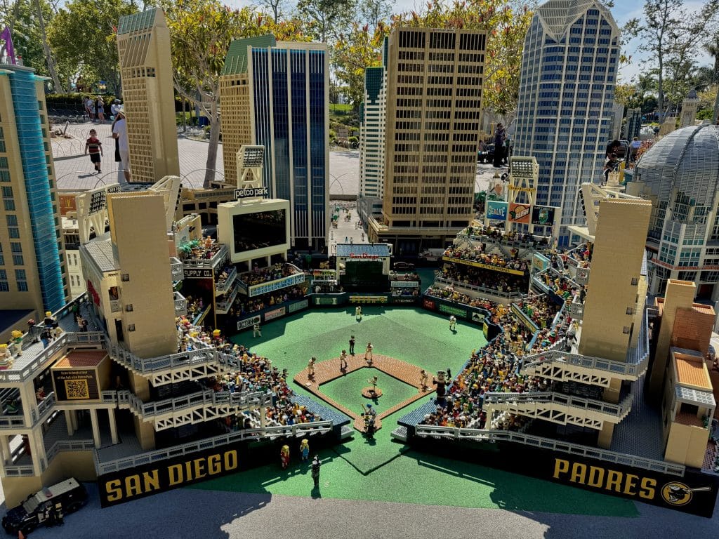The San Diego Padres love their mini Lego field of dreams!