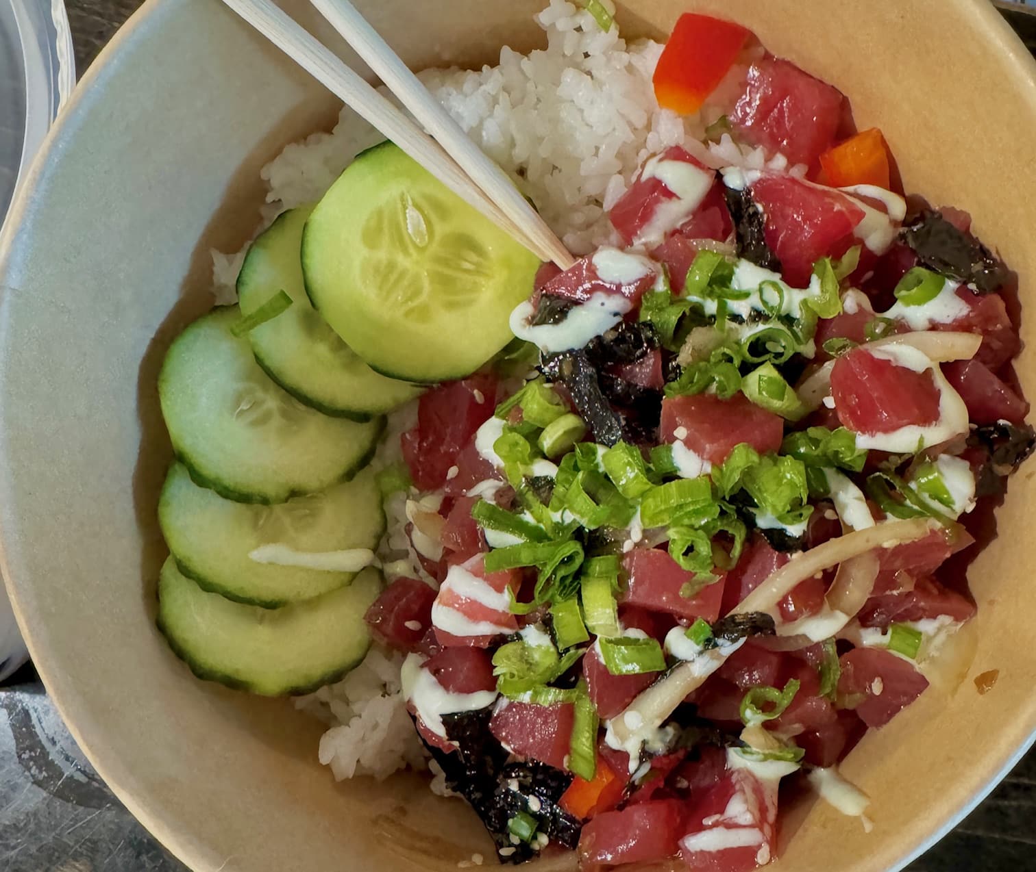 A poke bowl at Liberty Public Station.