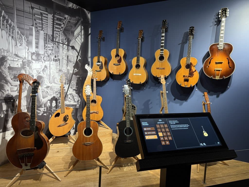 The history of guitars in the Museum of Making Music is comprehensive and educational. 
