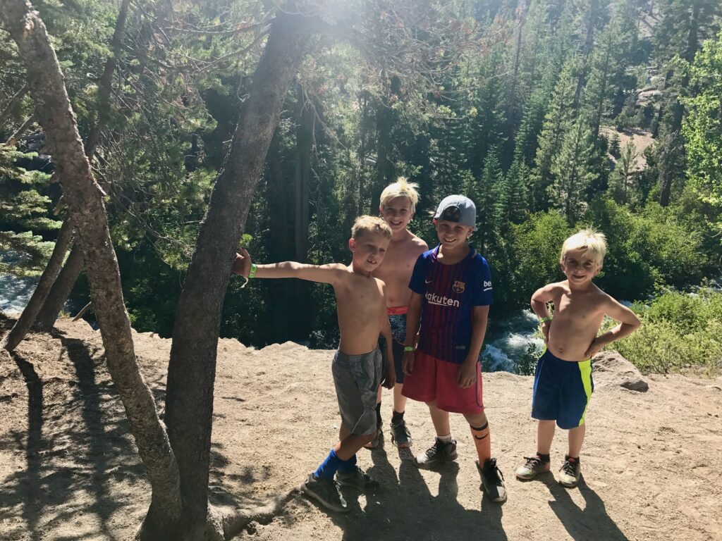 boys on hiking trails