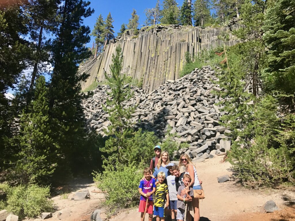 two families by devil's postpile hike
