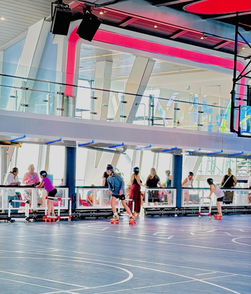 teens rollerskating on cruise from Los Angeles