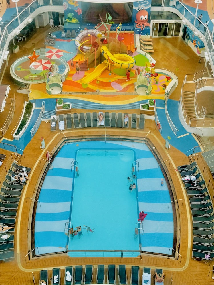 top deck of ovation of the seas