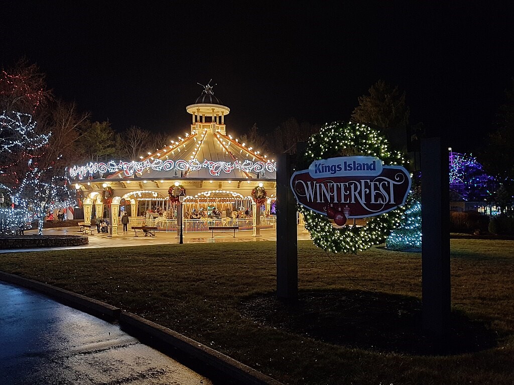 Kings Island with Kids A Real Parents Guide Winterfest at the carousal 