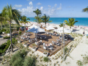 aerial view of beach resort in Turks and Caicos