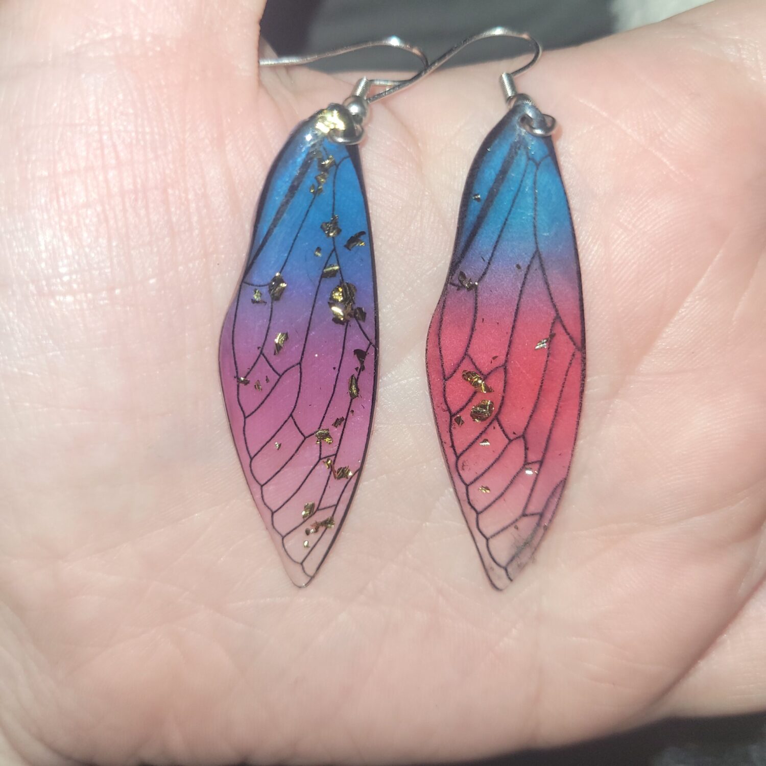 Fairy wing earrings purchased from the Great Lakes Medieval Faire.