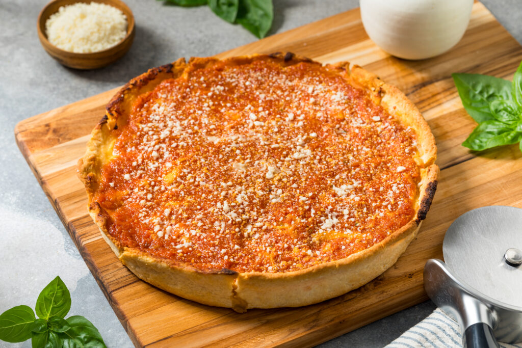 deep dish pizza
