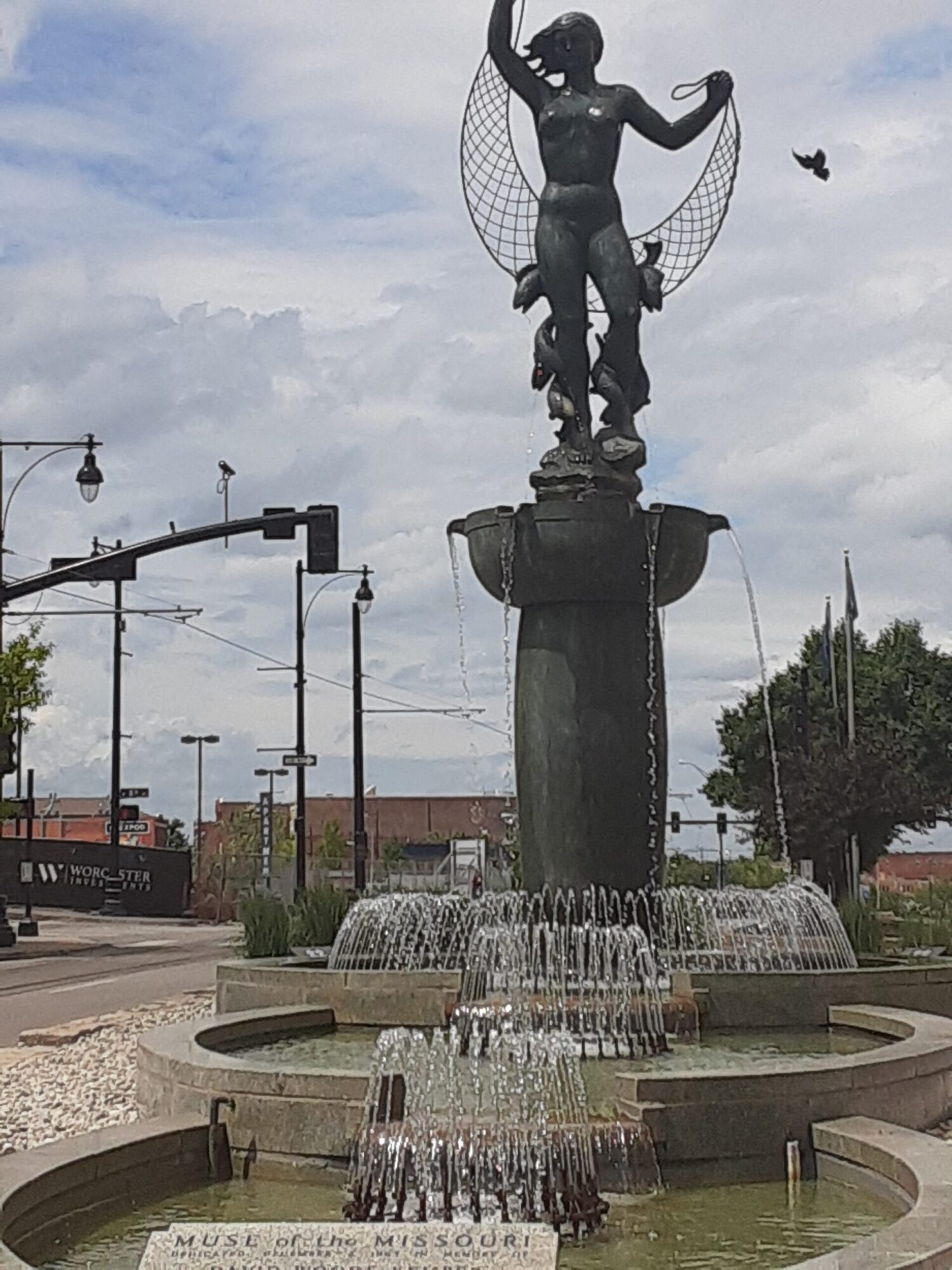 Muse of the Missouri statue in KC. Kansas City with kids.