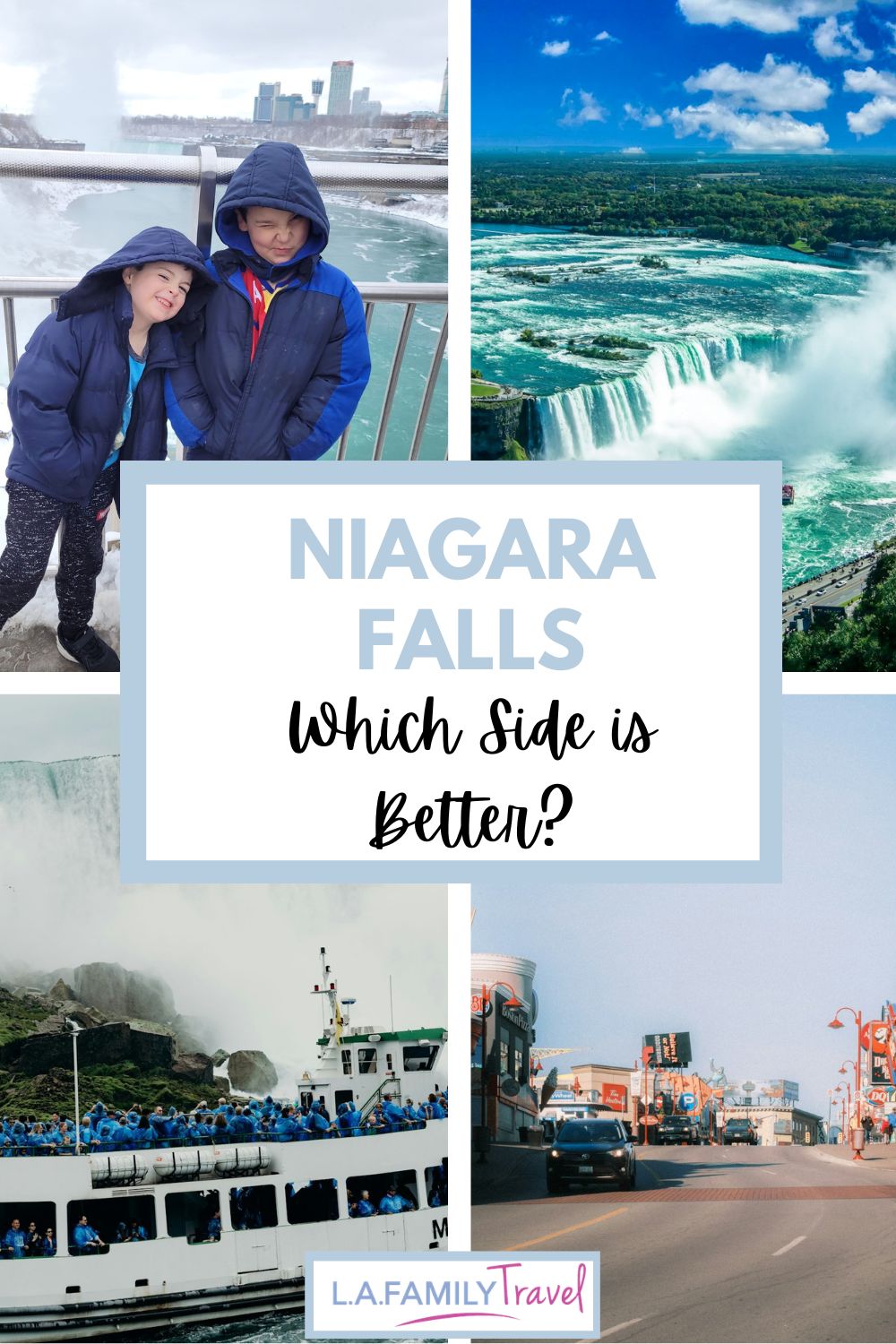 Pinterest graphic reading Niagara Falls: Which Side Is Better, American or Canadian