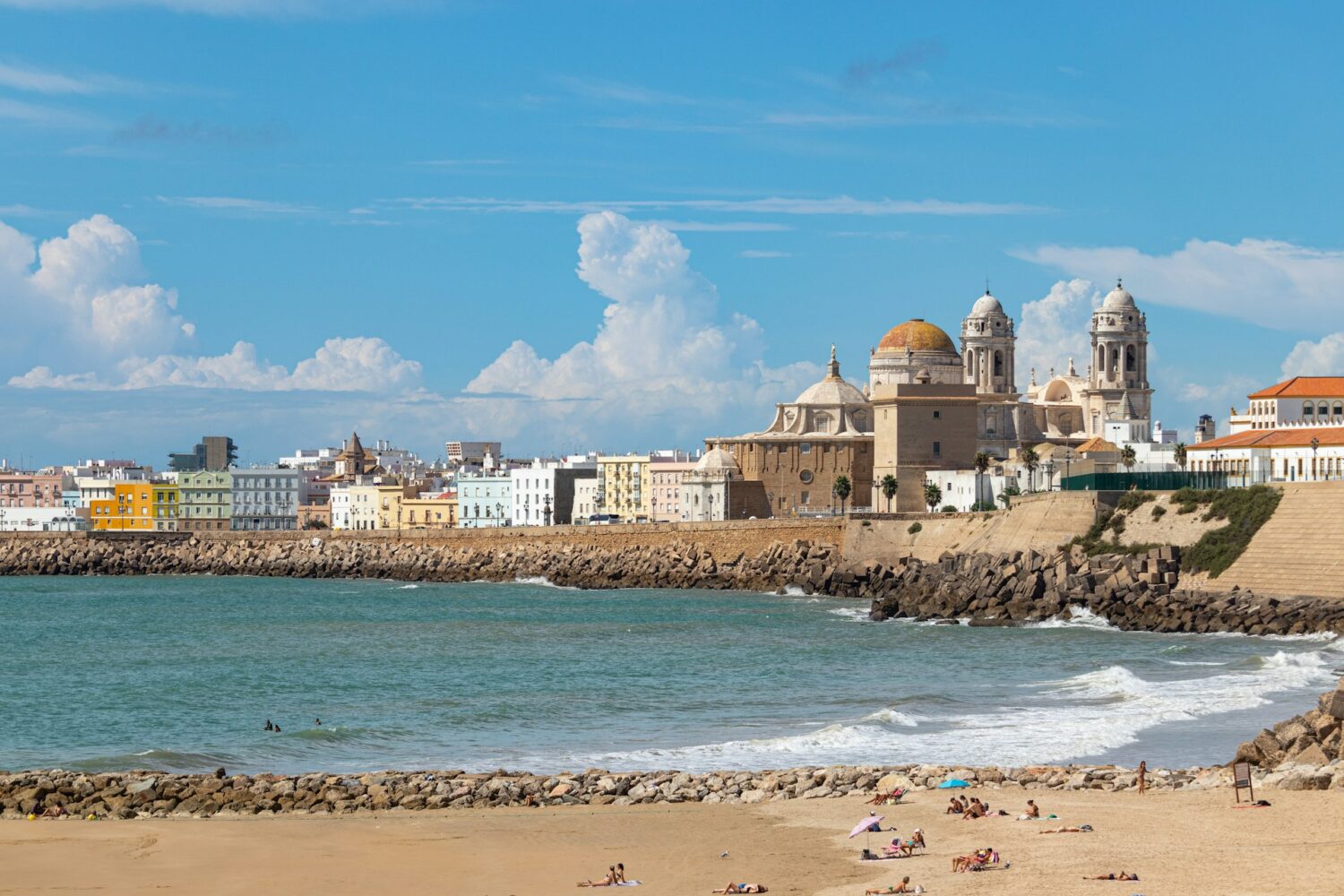 Historic streets and Atlantic coastline in Cádiz, Spain, one of the best places to see the 2027 solar eclipse.